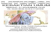 MINGGU, 11 NOVEMBER 2018...Nov 11, 2018  · MINGGU, 11 NOVEMBER 2018 PK. 06.00, 08.00, 10.30 & 17.00 WIB “Persembahan Yang Tidak Didasarkan Pada Kemunafikan” GEREJA KRISTEN INDONESIA
