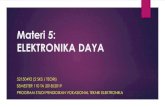 Materi 5: ELEKTRONIKA DAYA...2019/05/05  · Materi 5: ELEKTRONIKA DAYA 52150492 (2 SKS / TEORI) SEMESTER 110 TA 2018/2019 PROGRAM STUDI PENDIDIKAN VOKASIONAL TEKNIK ELEKTRONIKA KONVERTER