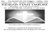 GEREJA KRISTEN INDONESIA Jl. Gunung Sahari IV/8 Jakarta Pusat Minggu, 26 Februari 2017 Pk. 06.00, 08.00, 10.00 & 17.00 WIB “Kemuliaan Tuhan Memulihkan Kehidupan” GEREJA KRISTEN