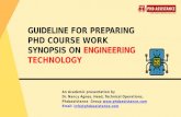 Guideline for Preparing PhD Course Work Synopsis on Engineering Technology - Phdassistance