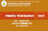 PROFIL WISUDAWAN 2019 - Website Resmi Jurusan Teknik sipil. judul tugas akhir metode pelaksanaan rigid
