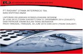 PT RADIANT UTAMA INTERINSCO Tbk....DAFTAR ISI Halaman SURAT PERNYATAAN DIREKSI ... Tampubolon, S.H., notaris di Jakarta, untuk menyesuaikan dengan Undang-Undang No.40 tahun 2007 mengenai