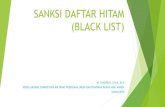 SANKSI DAFTAR HITAM (BLACK LIST) · Sanksi Daftar Hitam dalam Perpres 16 Tahun 2018 ttg Pengadaan Barang/Jasa Pemerintah Perbuatan atau tindakan peserta pemilihan dalam pelaksanaan
