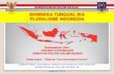 BHINNEKA TUNGGAL IKA PLURALISME INDONESIA€¦ · 1. Bhineka Tunggal Ika menjadi salah satu simbol Negara Indonesia yang melekat dalam lambang Negara “GarudaIndonesia”. 2. Pilihan