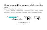 Komponen Komponen elektronika · Dioda jenis germanium misalnya type 1N4148 atau 1N60 bila diberikan forward bias dapat meneruskan getaran frekuensi radio dan bila forward bias dihilangkan,