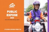 PUBLIC EXPOSE - SAP Express...perusahaan farmasi dan barang-barang konsumen. 2018 • SAP memulai jasa pengirimannya di industri alat berat dan perusahaan otomotif. • Tercatat di