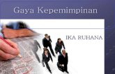 IKA RUHANA - Aktifitasblog.ub.ac.id/.../files/2013/04/bab-v-Gaya-Kepemimpinan.pdf · 2013. 4. 15. · Gaya kepemimpinan Kontinum. Gaya manajerial Grid. Model Manajerial Grid. Managerial
