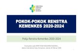 DRAFT RENSTRA KEMENKES 2020-2024 · POKOK-POKOK RENSTRA KEMENKES 2020-2024 Pokja Renstra Kemenkes 2020-2024 1 Disampaikan pada RAPAT KERJA KESEHATAN NASIONAL , Jakarta International