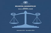 BILANȚUL MANDATULUI...2016/12/30  · Consolidarea sistemului penitenciar și îmbunătățirea condițiilor de detenție: 12.1. Măsuri de ordin legislativ: Adoptarea Ordonanței