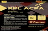 PROGRAM RPL ACPA - IAPIiapi.or.id/uploads/article/28-Flyer_RPL_ACPA_okt...PROGRAM RPL ACPA JAKARTA 23 - 24 Oktober 2019 16 - 17 Desember 2019 Hari ke-2: MPHB EMM AMSI Hari ke-1: AAS