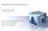 Network Security Managementjosh.staff.ugm.ac.id/seminar/Network Security Management.pdf · Prinsip Keamanan (intro) Berdasarkan Elemen System : Network security difokuskan pada saluran