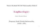 Logika (logic2016).pdfLogika • Logika adalah ilmu yang membantu kita dalam berpikir dan menalar (reasoning)• Menalar artinya mencapai kesimpulan dari berbagai pernyataan. 2 A thinker