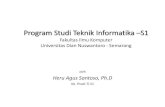 Program Studi Teknik Informatika S1 · • Diselenggarakan sejak tahun 1994 berdasarkan Kep. Dirjen DIKTI No. 010/D/O/1994 • Perijinan : SK Dikti No. No. 9953/D/T/K-VI/2011 •