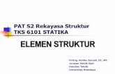 ELEMEN STRUKTUR - Universitas Brawijaya...2018/08/02  · (translasi dan rotasi) yang belum diketahui besarnya pada ujung-ujung batang. DKS - Derajat Kebebasan Statis (Statics Degree