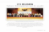 23 BUMN - BPK RI · Sekjen BPK Hendar Ristriawan tengah berpidato di depan para pimpinan BUMn dalam kaitan penandatangan nota kesepahaman tentang e-audit, di Jakarta. Direktur Utama