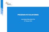 PROGRAM AYO KULIAH BINUS - WordPress.com · 2016. 2. 26. · TEKNIK SIPIL : PT PERTAMA DI INDONESIA TERAKREDITASI ABET. VISI BINTANG LIMA DUNIA DALAM EMPLOYABILITY (LULUSAN BEKERJA