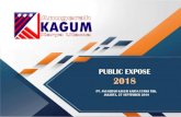 PUBLIC EXPOSE 2018 · 2018. 9. 12. · 2 PT Anugerah Kagum Karya Utama, Tbk Kegiatan usaha perseroan pada tahun 2017, masih sama dengan aktivitas usaha tahun 2016, yang masih didominasi