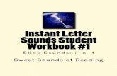 BEST BOOK Instant Letter Sounds Student Workbook 1 Slide Sounds i n f Volume 1