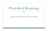 Modul 6 Routing.ppt...dipastikan LAN tersebut tidak bisa terkoneksi dengan jaringan lainnya Perubahan Alamat IP 5 Cara Membangun Tabel Routing yDua cara membangun tabel Routing : 6