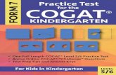 Practice Test for the COGAT Form 7 Kindergarten Level 5/6: Gifted and Talented Test Prep for Kindergarten, CogAT Kindergar...