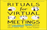 BEST BOOK Rituals for Virtual Meetings: Creative Ways to Engage People and Strengthen Relationships