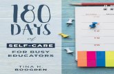 TOP 180 Days of Self-Care for Busy Educators (A 36-Week Plan of Low-Cost Self-Care for Teachers and Educators)