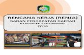 RENCANA KERJA (RENJA) · Rencana Kerja Badan Pendapatan Daerah Kabupaten Banyuwangi merupakan penjabaran tahunan dari Rencana Strategis Badan Pendapatan Daerah Kabupaten Banyuwangi