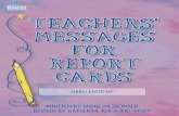 TOP Teachers' Messages for Report Cards