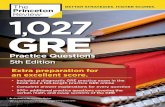EBOOK 1,027 GRE Practice Questions, 5th Edition: GRE Prep for an Excellent Score (Graduate School Test Preparation)