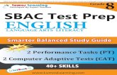 SBAC Test Prep: Grade 8 English Language Arts Literacy (ELA) Common Core Practice Book and Full-length Online Assessments: