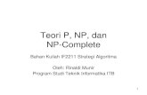 Persoalan P, NP, dan NP-Completerinaldi.munir/Stmik/... · 2019. 4. 24. · paper "The complexity of theorem proving procedures"[2] and is considered by many to be the most important