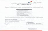 Beranda | PT Pertamina (Persero) · 2017. 9. 26. · PERTAMINA PENGUMUMAN PANITIA SERTIFIKASI 2013 - 2014 NO. : 01 /PS-PKP/lX/2013 Tanggal : 9 September 2013 Menindaklanjuti Hasil