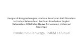 Pande Putu Januraga, PSIKM FK Unud · 2011. 10. 26. · Hambatan dalam integrasi • Perbedaan penyelenggaraan • Waktu sosialisasi dan eksekusi program yang singkat Pengabaian prinsip