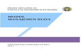 MANAJEMEN BIAYA · 2020. 9. 24. · 1 modul universitas sumatera utara 2017 prodi diploma iii fakultas ekonomi dan bisnis manajemen biaya