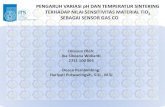 PENGARUH VARIASI pH DAN TEMPERATUR SINTERING …repository.its.ac.id/62565/2/2711100065-Presentation.pdf · Sifat pendeteksi gas dari sensor (TiO 2) • Disus ... pH dan temperatur
