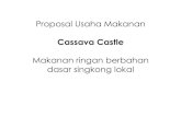 Proposal Usaha Makanan Cassava Castle Makanan ringan … · 2018. 6. 3. · sebuah perusahaan yang bergerak di bidang makanan berbahan dasar singkong yang disajikan dalam cita rasa