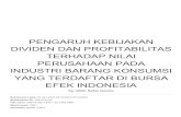 EFEK INDONESIA YANG TERDAFTAR DI BURSA ......Sekolah Tinggi 11mu Ekonomi Indonesia (STIESIA) Surabaya ABSTRAK Perusahaan akan memperoleh respons pemegang saham melalui tingkat keberhasilan