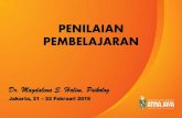 PENILAIAN PEMBELAJARAN - Universitas Sahid Jakarta · 2018. 7. 17. · Prinsip Penilaian No Prinsip Penilaian Pengertian 1 Edukatif merupakan penilaian yang memotivasi mahasiswa agar