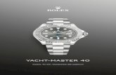 Yacht-Master 40...Oyster Perpetual Yacht-Master 40 dalam Rolesium dengan tali jam Oyster. Model ini menampilkan pelat jam Rhodium dan sebuah Platinum dapat diputar dua arah. Jam tangan