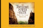 P OWER OF FAI T H , M I NGGU 8 NOV EM BER 2020 V ...•Kehidupan iman membawa keduanya, yaitu iman dan akal sehat, dalam hubungan yang seimbang dan tepat. •Pengalaman pribadi: Iman