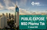 PUBLIC EXPOSE MSD Pharma Tbk...adalah nama resmi kami dan terdaftar di Bursa Saham New Yorkdi bawah simbol "MRK. "KARYAWAN sekitar 69.000 di seluruh dunia (pada 31/ 12/18) 69,000 Peringkat