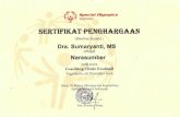 Special Olympics Indonesia SERTIFIKAT diberikan kepada ...staff.uny.ac.id/sites/default/files/pengabdian/dr...Special Olympics Indonesia SERTIFIKAT diberikan kepada : Dra- Sumaryanti,