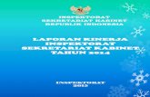 INSPEKTORAT SEKRETARIAT KABINET REPUBLIK INDONESIA · Inspektorat menyusun Penetapan Kinerja tahun 2014 sebagai wujud komitmen seluruh jajaran Inspektorat terhadap pelaksanaan kinerja