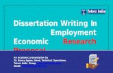 How to write a Research proposal for Employment Economics