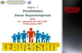 Bagian 5 BAHAN AJAR Pendekatan Teori & Perilaku Organisasi … · 2017. 12. 23. · Bagian 5 Pendekatan Dasar Kepemimpinan Oleh Dr. Zainuddin Iba, SE., M.M 18 Desember 2017 BAHAN