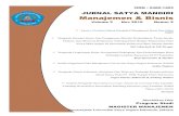 Manajemen & Bisnis · 2018. 5. 2. · Jurnal Satya Mandiri : Manajemen & Bisnis, Magister Manajemen Universitas Satya Negara Indonesia, Vol. 2, No. 2, Nov 2016 57 PENGARUH SISTEM