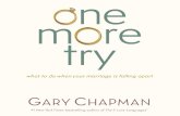 BEST BOOK One More Try: What to Do When Your Marriage Is Falling Apart