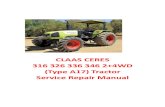 CLAAS CERES 326 2+4WD (Type A17) Tractor Service Repair Manual