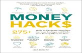 EBOOK Money Hacks: 275+ Ways to Decrease Spending, Increase Savings, and Make Your Money Work for You!