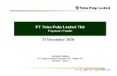 PT Toba Pulp Lestari Tbk - Indonesia Stock Exchange · 2020. 12. 18. · 2. ISO 14001:2015 (Forestry) 22 3. SVLK PKR 23 4. SVLK Mill 24 5. ISO 14001:2015 (Mill) 25 6. ISO 9001:2015